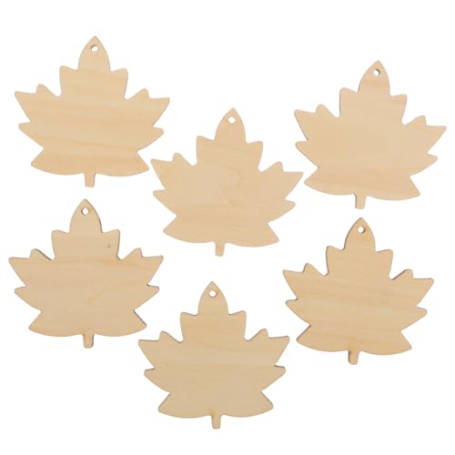 UKCOCO 6 Stück Teiliges Ahornblatt Holzausschnitte aus Naturbelassenem Holz Blanke DIY Bastelplatten mit Geschliffenen Kanten Kindgerechte Herbstdeko für Kreative Kinderhandarbeiten und UKCOCO 6 Stück Teiliges Ahornblatt Holzausschnitte aus Naturbelassenem Holz Blanke DIY Bastelplatten mit Geschliffenen Kanten Kindgerechte Herbstdeko für Kreative Kinderhandarbeiten und von UKCOCO
