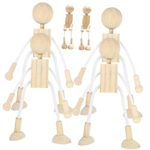 UKCOCO 6 Stück Teiliges Holzpuppen zum Basteln Unlackierte Diy Figuren für Kreative Malerei und Handwerk Holzfiguren für Kunstprojekte UKCOCO 6 Stück Teiliges Holzpuppen zum Basteln Unlackierte Diy Figuren für Kreative Malerei und Handwerk Holzfiguren für Kunstprojekte von UKCOCO