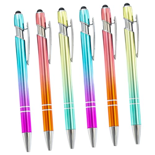 UKCOCO 6 Stück Teiliges Metall Kugelschreiber mit Touchscreen Funktion Ergonomisch Farbverlaufend Glattes Schreiben Vielseitig für Schule Büro und Alltag Stilvoll und Tragbar UKCOCO 6 Stück Teiliges Metall Kugelschreiber mit Touchscreen Funktion Ergonomisch Farbverlaufend Glattes Schreiben Vielseitig für Schule Büro und Alltag Stilvoll und Tragbar von UKCOCO