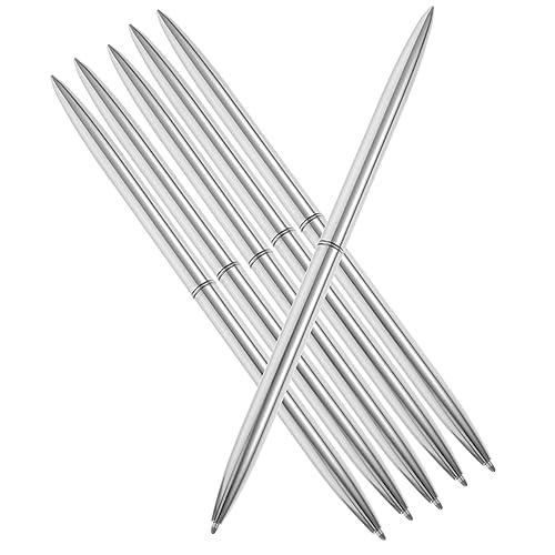 UKCOCO 6 Stück Teiliges Silberner Metall Kugelschreiber Ergonomisch Rutschfest Glatt Schreibend Vielseitig für Büro Schule UKCOCO 6 Stück Teiliges Silberner Metall Kugelschreiber Ergonomisch Rutschfest Glatt Schreibend Vielseitig für Büro Schule von UKCOCO