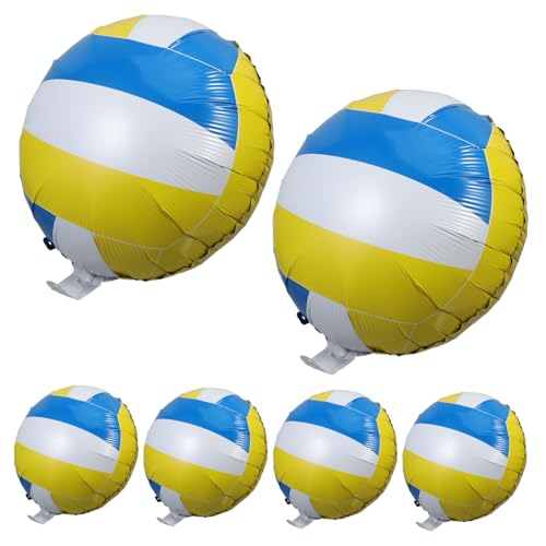 UKCOCO 6 Stück Teiliges Volleyball Folienballon Langlebige Aufblasbare Dekoration Blau Gelb für Beachvolleyball Motto Partys und Sportliche Geburtstagsfeiern UKCOCO 6 Stück Teiliges Volleyball Folienballon Langlebige Aufblasbare Dekoration Blau Gelb für Beachvolleyball Motto Partys und Sportliche Geburtstagsfeiern von UKCOCO