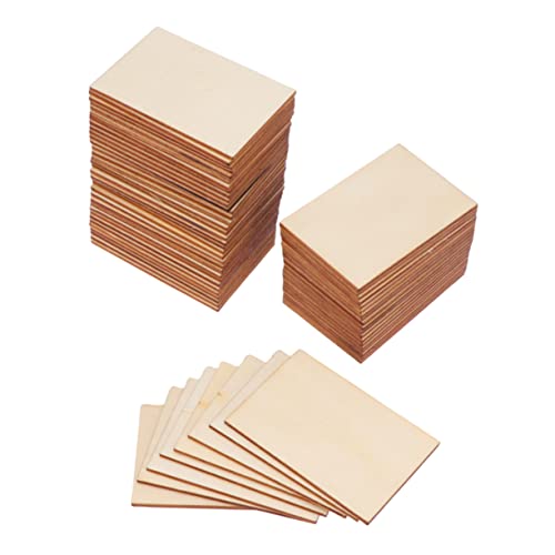 UKCOCO 60Stücke Rechteckige Holzscheiben DIY Bastelzubehör Hochwertigem Holz für Projekte für Dekorationen zu Weihnachten Hochzeiten und Anlässen UKCOCO 60Stücke Rechteckige Holzscheiben DIY Bastelzubehör Hochwertigem Holz für Projekte für Dekorationen zu Weihnachten Hochzeiten und Anlässen von UKCOCO