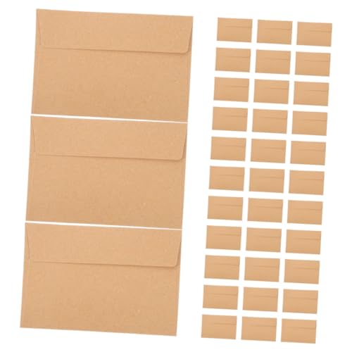 UKCOCO 60Stücke Selbstklebende Umschläge für Einladungen Kraftpapier Briefumschläge für Hochzeiten Geburtstagskarten Vielseitige Schreibpapierhalter von UKCOCO