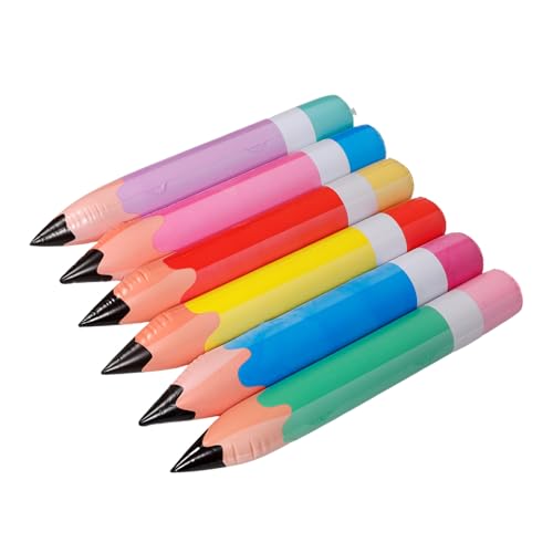 UKCOCO 6Stücke Aufblasbare Bleistift Requisite Teiliges Aus Jumbo Bleistift Dekoration Für Schulpartys Und Klassenzimmer Langlebig Und Vielseitig Einsetzbar Für Kreative von UKCOCO
