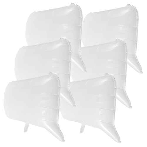 UKCOCO 6Stücke Rechteckige Folien Partyballons Weiße Aluminiumfolie Beschreibbare Luftballons für Hochzeit Verlobung und Partys Schnelle Dekoration und Individuelles von UKCOCO