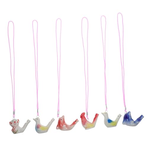 UKCOCO 6pcs Keramikwasserpfiffe Vogel -lärmmacher Schwan Delphin Pfeife Mini Vogelpfiffe Spielzeug Keramik Vogel Lärmmacher Für Kinder Weihnachten Halloween Party Gefälligkeiten von UKCOCO