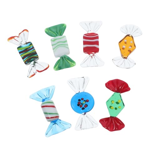UKCOCO 7 Stück Süßigkeiten-ornamente Für Festivals, Partys, Weihnachtsdekorationen, Niedliche Glas-süßigkeiten-ornamente Für Festliche Baumfeiern von UKCOCO