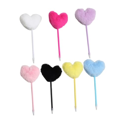 UKCOCO 7 Stück Teiliges Bunter Kugelschreiber mit Flauschigem Herz Pompon Ergonomisch Gestaltete Schreibstifte für Büro Schule Glattes Schreiben und Kreative Bastelprojekte UKCOCO 7 Stück Teiliges Bunter Kugelschreiber mit Flauschigem Herz Pompon Ergonomisch Gestaltete Schreibstifte für Büro Schule Glattes Schreiben und Kreative Bastelprojekte von UKCOCO