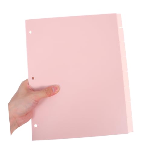 UKCOCO 8 Blatt Teiliges Binder Trennblätter aus Robustem Mattiertem PP Ringbuch Trennseiten Leichte Organisation für Büro Schule und Zuhause Passend für Ringbücher und Notizbücher von UKCOCO