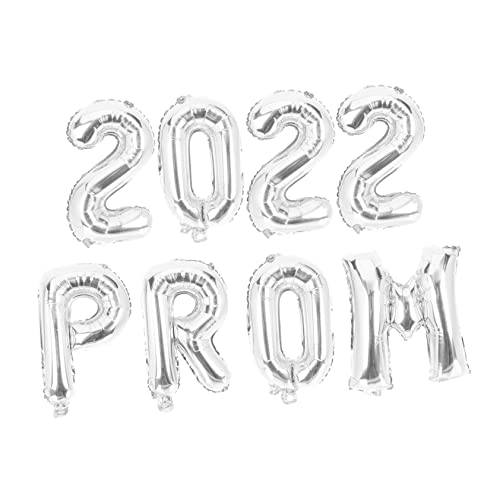 UKCOCO 8 Stück Ballonanzug Abschlussballdekorationen Silber Und Herzlichen Glückwunsch, Graduiertenballons Abschlussballon 2022 Pastell Ö Klasse 2023 Aluminiumfolie Silver von UKCOCO
