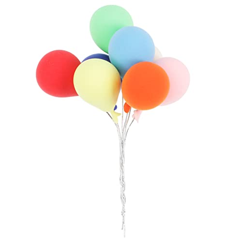 UKCOCO 8 Stück Puppenhaus Mini-Ballon Miniatur schmücken Rosa Dekoration klein luftballons Mini-Luftballon-Ornament aus Ton Mikrolandschaft Tonballons Puppenhaus-Ballon- von UKCOCO