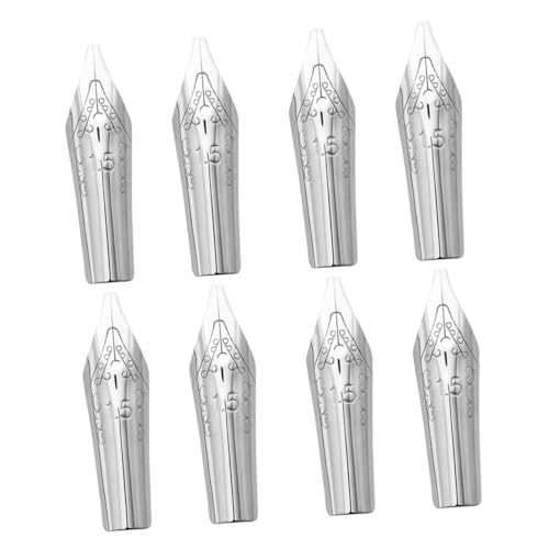 UKCOCO 8 Stück Teiliges Ersatzfedern für Füllfederhalter Universelle Kalligraphie Feder Spitzen aus Robustem Material für Schreibkunst Übung und Kalligraphie Anfänger von UKCOCO