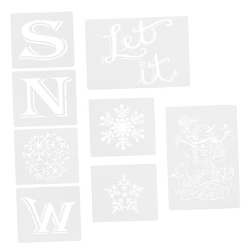 UKCOCO 8 Stück Teiliges Weihnachts Schablonen für DIY Malvorlagen Kreative Vorlagen zur Persönlichen Weihnachtsdekoration für Bastelprojekte UKCOCO 8 Stück Teiliges Weihnachts Schablonen für DIY Malvorlagen Kreative Vorlagen zur Persönlichen Weihnachtsdekoration für Bastelprojekte von UKCOCO