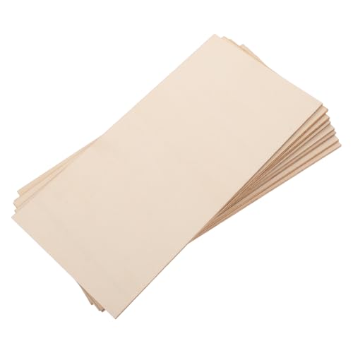 UKCOCO 8 Stück Unlackierte Holzplatten Rechteckige Holzstücke für Diy Bastelprojekte Malerei und Dekoration Unbehandelte Holzschneider für Kreative Gestaltung von UKCOCO