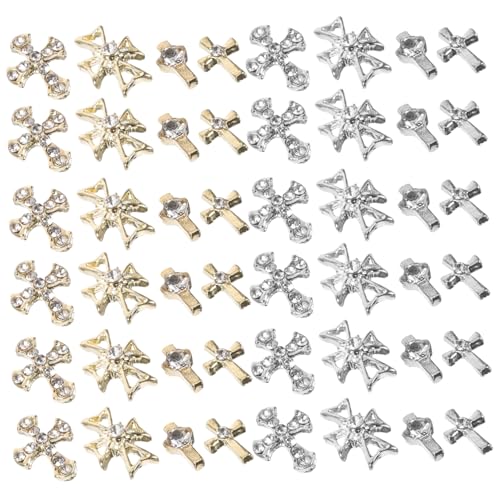 UKCOCO 80 Stück Teiliges Set Cross Nail Charms aus Langlebiger Legierung Gothic Nagelverzierung für Acrylnägel Glänzende Strasssteine DIY Maniküre Schmuck für Damen und Herren UKCOCO 80 Stück Teiliges Set Cross Nail Charms aus Langlebiger Legierung Gothic Nagelverzierung für Acrylnägel Glänzende Strasssteine DIY Maniküre Schmuck für Damen und Herren von UKCOCO