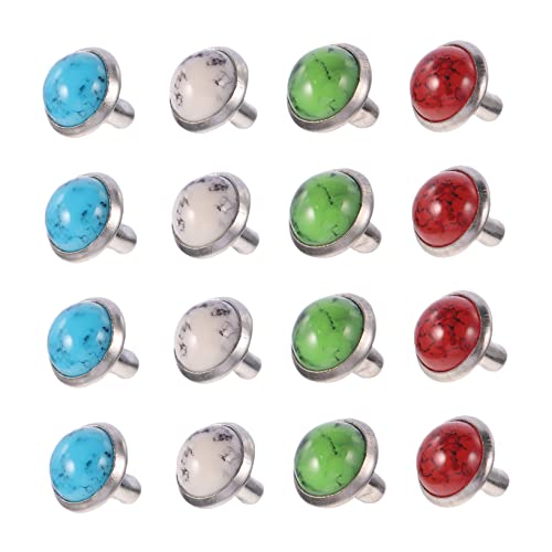 UKCOCO 80Stücke Türkisfarbene Gürtelnieten für DIY Schmuck Handgemachte Nieten für Taschen und Kleidung für Bekleidungsdekoration und Accessoires Hochwertiges Bastelzubehör von UKCOCO