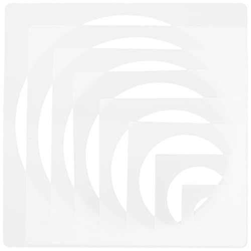UKCOCO 8stücke DIY Runde Schablonen Wiederverwendbare Kunststoff Vorlagen Für Malerei Und Zeichnung Vielseitige Geometrische Formen Für Heimdekoration Und Bastelprojekte von UKCOCO