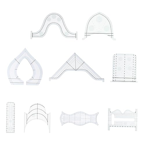 UKCOCO 9 Stück Teiliges Acryl Patchwork Lineal Set für Nähprojekte Multifunktionale Quiltschablonen für DIY Näharbeiten Präzise und Praktische Nähzubehör Tools UKCOCO 9 Stück Teiliges Acryl Patchwork Lineal Set für Nähprojekte Multifunktionale Quiltschablonen für DIY Näharbeiten Präzise und Praktische Nähzubehör Tools von UKCOCO