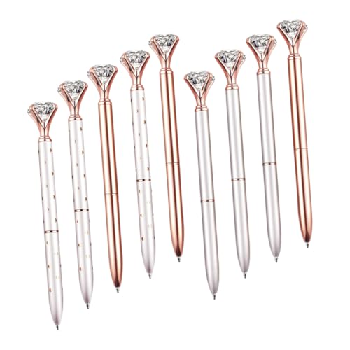 UKCOCO 9 Stück Teiliges Kugelschreiber mit Großen Diamanten Elegante Metall Business Kugelschreiber für Glattes Schreiben Kreative Geschenkidee für Büro Schule und Studium UKCOCO 9 Stück Teiliges Kugelschreiber mit Großen Diamanten Elegante Metall Business Kugelschreiber für Glattes Schreiben Kreative Geschenkidee für Büro Schule und Studium von UKCOCO