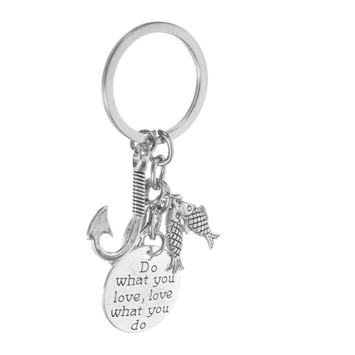 UKCOCO Angelhaken Schlüsselanhänger Kreativer Schlüsselanhänger Taschen Schlüsselanhänger Hängender Anhänger Schlüsselanhänger Angel Fan Schlüsselanhänger Neuartiger von UKCOCO
