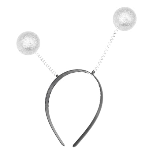 UKCOCO Antennenstirnband Kind Stirnbänder Räume Cosplay funkeln außerirdische kostüm frauen Alien-Kopfbedeckungen Alien-Kostümzubehör Alien-Party-Haarbänder Plastik Silver von UKCOCO