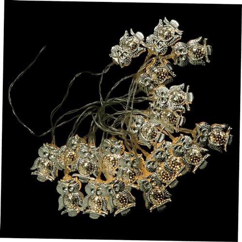 UKCOCO Batteriebetriebene Lichterkette Mit 20 Warmweißen LEDs Im Eulen Design Für Halloween Partydekoration 3 Meter Lange Dekorative Lampe Für Innen Und Außenbereich von UKCOCO