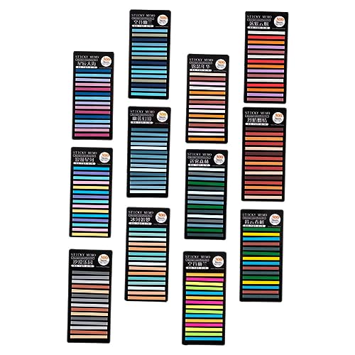 UKCOCO Bunte Selbstklebende Lesestreifen Tabs Praktische Office Supplies für Schüler Leicht Tragbar Abdeckend Beschreibbar von UKCOCO