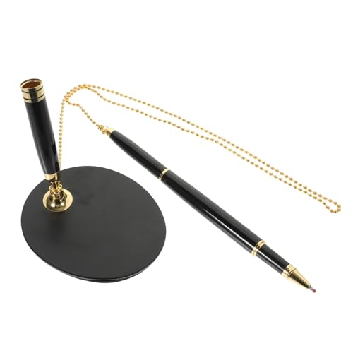 UKCOCO Business Kugelschreiber Schwarz mit Goldfarbenem Zubehör Stabiler Schreibstift für Hotels Büros und Bankschalter Einfach Nachfüllbar Stilvolles Multifunktionales Schreibgerät UKCOCO Business Kugelschreiber Schwarz mit Goldfarbenem Zubehör Stabiler Schreibstift für Hotels Büros und Bankschalter Einfach Nachfüllbar Stilvolles Multifunktionales Schreibgerät von UKCOCO