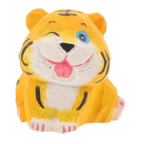 UKCOCO Dekorative Holzfigur Tiger Handgeschnitzte Tiger Skulptur Für Kreative Geschenkidee Für Geburtstage Hochzeiten Und Anlässe Niedliches Design Für Regale Und Schreibtische UKCOCO Dekorative Holzfigur Tiger Handgeschnitzte Tiger Skulptur Für Kreative Geschenkidee Für Geburtstage Hochzeiten Und Anlässe Niedliches Design Für Regale Und Schreibtische von UKCOCO