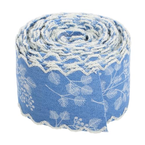 UKCOCO Denim Band mit Spitze Breit Yards Bastelmaterial für Diy Modeprojekte Haarschleifen und Trendige Bekleidungsakzente von UKCOCO