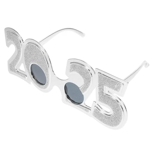 UKCOCO Digitale Brille mit gerader Panel gläser Party -Requisiten lustige Tanzbrille Neujahrsparty-Brillen Neujahrsbrille Party-Brillen-Dekore Kostümzubehör für das neue Jahr Stk Silber von UKCOCO