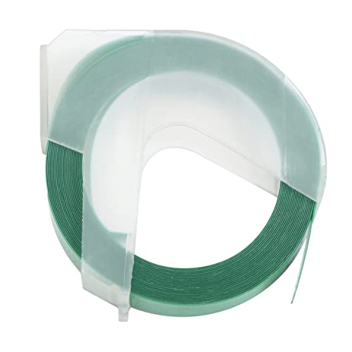 UKCOCO Etikettendruckerband Etikettenhersteller Prägung Schild farbiges Prägeband geprägt labelprinter label printer Grün Klebeband zur Etikettenherstellung manuelles Etikettenband Green von UKCOCO