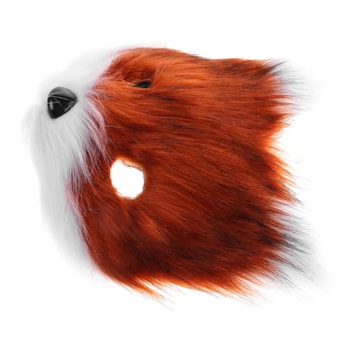 UKCOCO Flauschige Fuchsmaske Tiermaske für Karneval und Halloween Leicht und Atmungsaktiv für Erwachsene für Cosplay und Maskenbälle Vielseitige Tierdesigns Erhältlich von UKCOCO