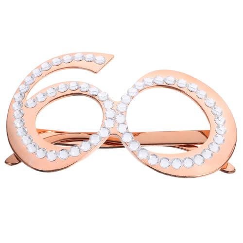 UKCOCO Geburtstagsbrille Rosegold Leichtes Partyaccessoire Fotorequisite für Karneval Masquerade Cosplay Erwachsene UKCOCO Geburtstagsbrille Rosegold Leichtes Partyaccessoire Fotorequisite für Karneval Masquerade Cosplay Erwachsene von UKCOCO