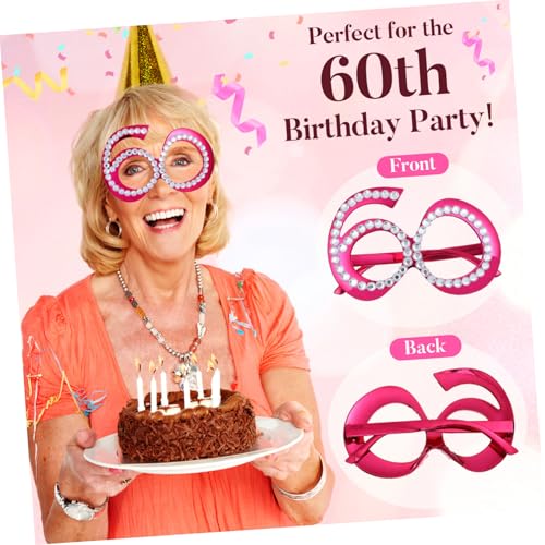 UKCOCO Geburtstagsbrille mit Strasssteinen Lustige Kunststoffpartybrille als Fotorequisite Leichte Bequeme Zahlenbrille für Erwachsene Dekoratives Geburtstagsaccessoire UKCOCO Geburtstagsbrille mit Strasssteinen Lustige Kunststoffpartybrille als Fotorequisite Leichte Bequeme Zahlenbrille für Erwachsene Dekoratives Geburtstagsaccessoire von UKCOCO