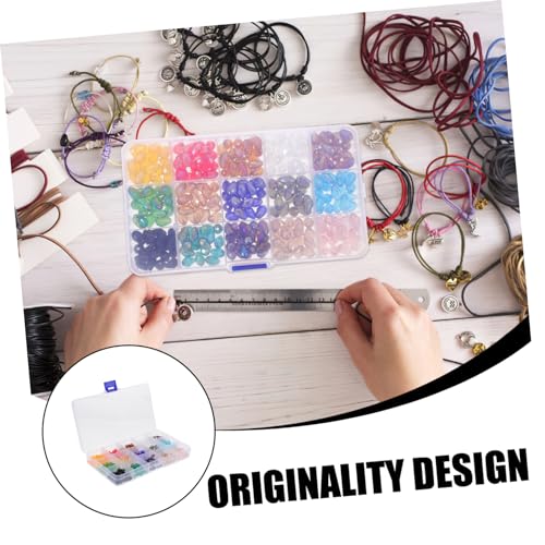 UKCOCO Glasperlen Farben DIY Bastelperlen Kit für Schmuckherstellung Facettierte Glaskristallperlen für Armbänder und Halsketten Langlebig und Vielseitig von UKCOCO