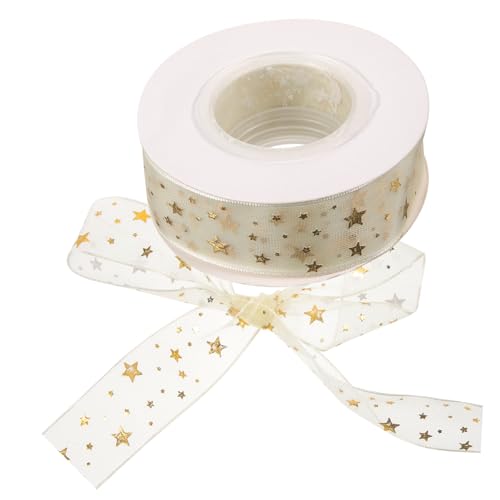 UKCOCO Goldfarbenes Sternenschleifenband aus Dekoratives Geschenkband für Blumensträuße DIY Bastelband Festliches Verpackungsband Langlebig und Farbintensiv für Hochzeit Geburtstag UKCOCO Goldfarbenes Sternenschleifenband aus Dekoratives Geschenkband für Blumensträuße DIY Bastelband Festliches Verpackungsband Langlebig und Farbintensiv für Hochzeit Geburtstag von UKCOCO