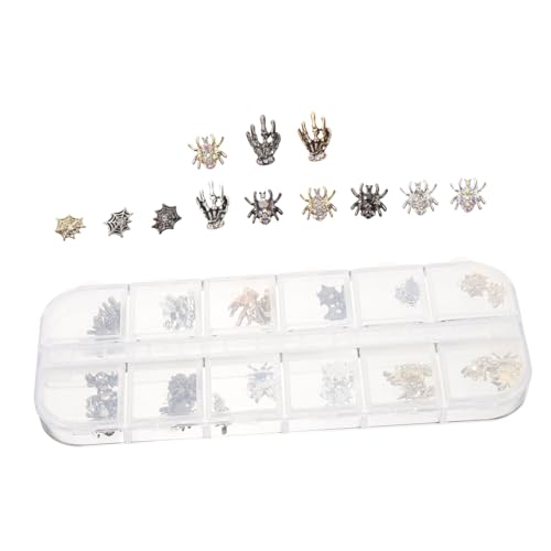 UKCOCO Gothic Halloween Charms Spinnen Totenköpfe für DIY Nageldesign für Nagelstudios und Heimgebrauch Halloween Dekorationen UKCOCO Gothic Halloween Charms Spinnen Totenköpfe für DIY Nageldesign für Nagelstudios und Heimgebrauch Halloween Dekorationen von UKCOCO