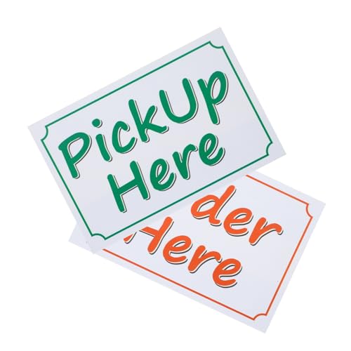 UKCOCO Großer Order Here Sticker Aufkleber PVC Wetterfest Benachrichtigungsschild für Laden Büro Restaurant Pickup Hinweis Aufkleber Langlebig Einfache Anwendung von UKCOCO