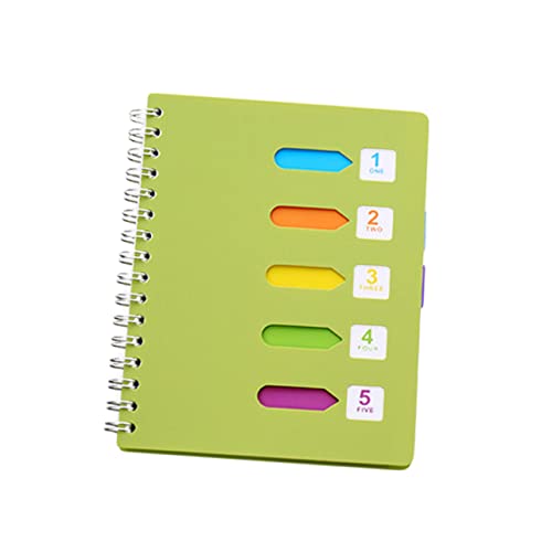 UKCOCO Grünes Spiral Notizbuch Dickes Notepad für Schüler Klassifiziertes Tagebuch Journal für Reisen Planung Wichtige Notizen von UKCOCO