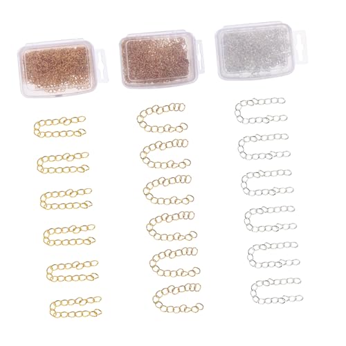 UKCOCO Halskettenverlängerung Kette Armband Extender für DIY Schmuckherstellung Hochwertige Messingmaterialien Hellgold und Vielseitig Einsetzbar von UKCOCO