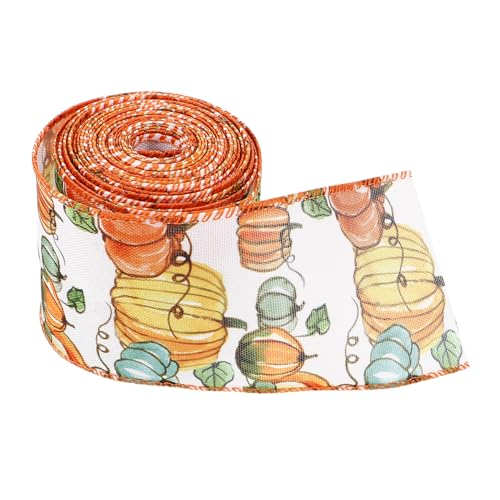 UKCOCO Herbstliche Erntedank Dekoband Geschenkband mit Kürbismotiv Bastelband aus Vielseitig Zuschneidbar für Party und Geschenkverpackungen Sichere Textur für Kreative DIY Dekorationen UKCOCO Herbstliche Erntedank Dekoband Geschenkband mit Kürbismotiv Bastelband aus Vielseitig Zuschneidbar für Party und Geschenkverpackungen Sichere Textur für Kreative DIY Dekorationen von UKCOCO