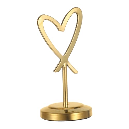 UKCOCO Herzform Memo Notizhalter Clip für Hochzeiten Partys und Langlebiger Kartenständer für Fotos Menüs und Tischkarten Goldfarben UKCOCO Herzform Memo Notizhalter Clip für Hochzeiten Partys und Langlebiger Kartenständer für Fotos Menüs und Tischkarten Goldfarben von UKCOCO