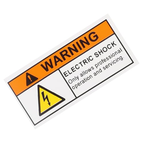 UKCOCO Hochspannungs Warnaufkleber Selbstklebend Elektrisches Schockrisiko Warnschild Sicherheitsetikett für Fachpersonal Klare Englische Beschriftung Geeignet für Industrie UKCOCO Hochspannungs Warnaufkleber Selbstklebend Elektrisches Schockrisiko Warnschild Sicherheitsetikett für Fachpersonal Klare Englische Beschriftung Geeignet für Industrie von UKCOCO