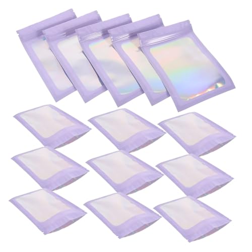 UKCOCO Holografische Selbstverschlusssäcke Kleine Schmuckbeutel für Zuhause Büro Geschäft zur Aufbewahrung von Schmuck Nagelkunst Kleinen Gegenständen Sicher von UKCOCO