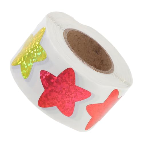 UKCOCO Holografische Stern Aufkleber Selbstklebend Glänzende Belohnungssticker für Kindergarten Scrapbooking Basteln Dekoration Punkte Design Bunte UKCOCO Holografische Stern Aufkleber Selbstklebend Glänzende Belohnungssticker für Kindergarten Scrapbooking Basteln Dekoration Punkte Design Bunte von UKCOCO