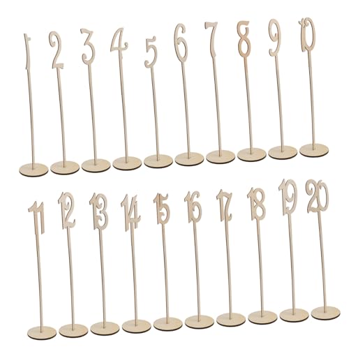UKCOCO Holz Tischnummern Beige Tischnummer Hochzeit Dekoration Natürliche Holzmarkierung Leicht und Langlebig für Empfang Party UKCOCO Holz Tischnummern Beige Tischnummer Hochzeit Dekoration Natürliche Holzmarkierung Leicht und Langlebig für Empfang Party von UKCOCO