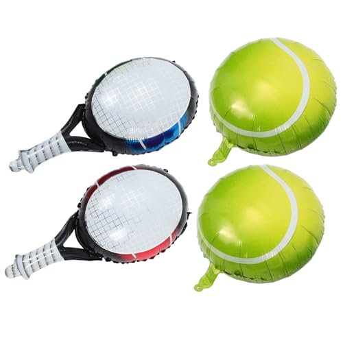 UKCOCO Inflatable Tennis Ball und Schläger Partydeko Set Teilig Metallic Folienballons Tennis Geburtstag Dekorationen Schnell Aufblasbar Leicht Montierbar Für Sport Events und Feiern UKCOCO Inflatable Tennis Ball und Schläger Partydeko Set Teilig Metallic Folienballons Tennis Geburtstag Dekorationen Schnell Aufblasbar Leicht Montierbar Für Sport Events und Feiern von UKCOCO