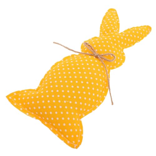 UKCOCO Kaninchen-Verzierung Osterhasenpuppen Ostern-Desktop-Dekorationen Ostern gestuftes tablett Osterhasenfigur hängende Häschenverzierungen Baumwolle Orange von UKCOCO