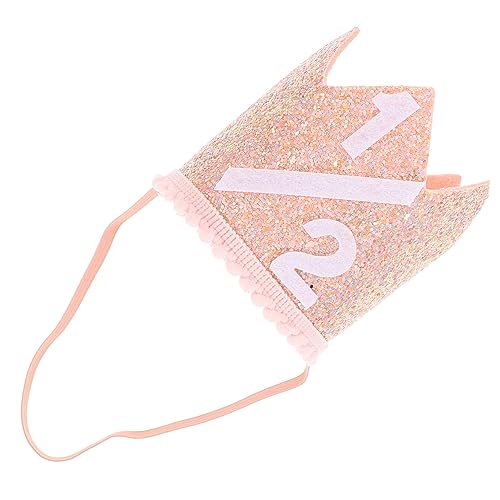 UKCOCO Kindergeburtstagskrone Hut Roségold Bequeme Und Sichere Geburtstagsmütze Für Jungen Und Perfektes Accessoire Für Babypartys Familienfotos Und Feiertagsfeiern von UKCOCO